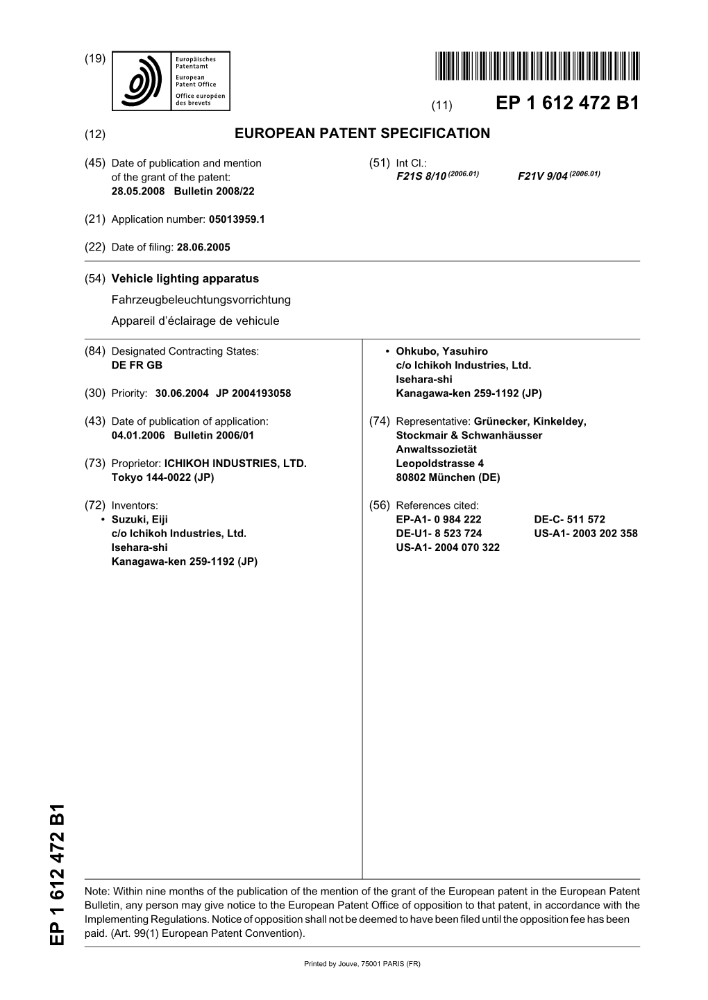 Vehicle Lighting Apparatus Fahrzeugbeleuchtungsvorrichtung Appareil D’Éclairage De Vehicule