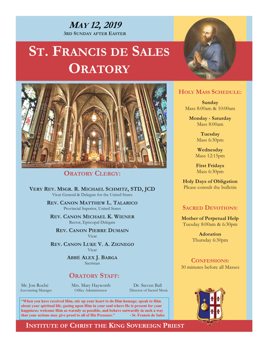 St. Francis De Sales Oratory