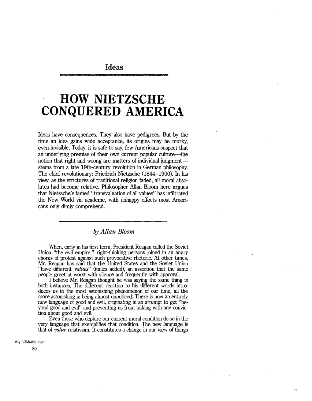 How Nietzsche Conquered America