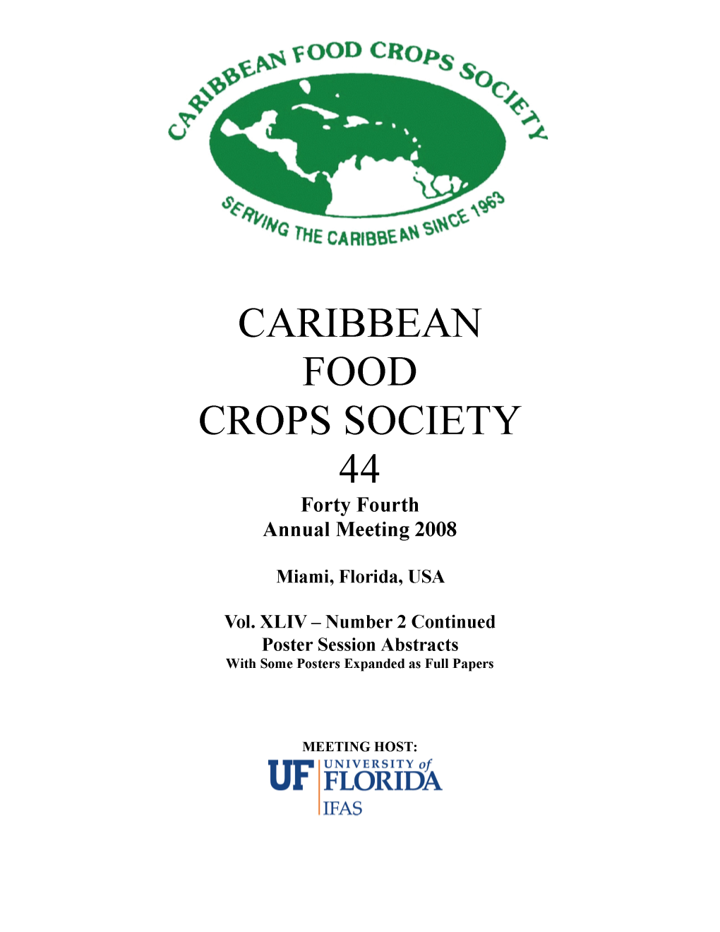 Caribbean Food Crops Society 44 Uf