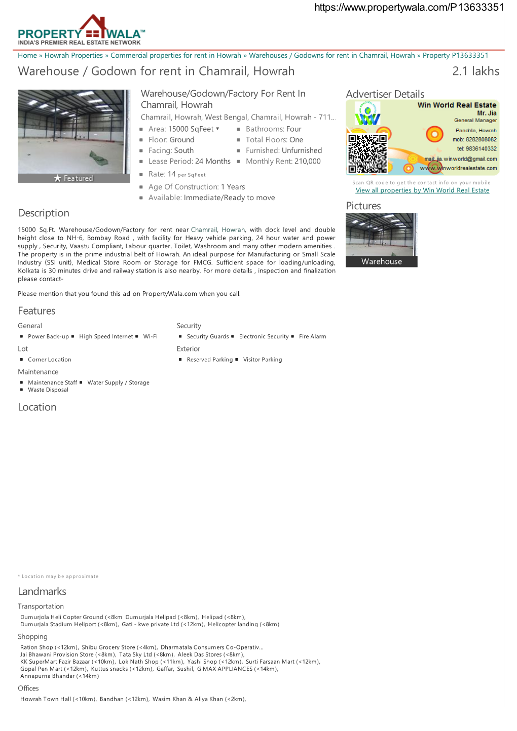 Warehouse / Godown for Rent in Chamrail, Howrah (P13633351