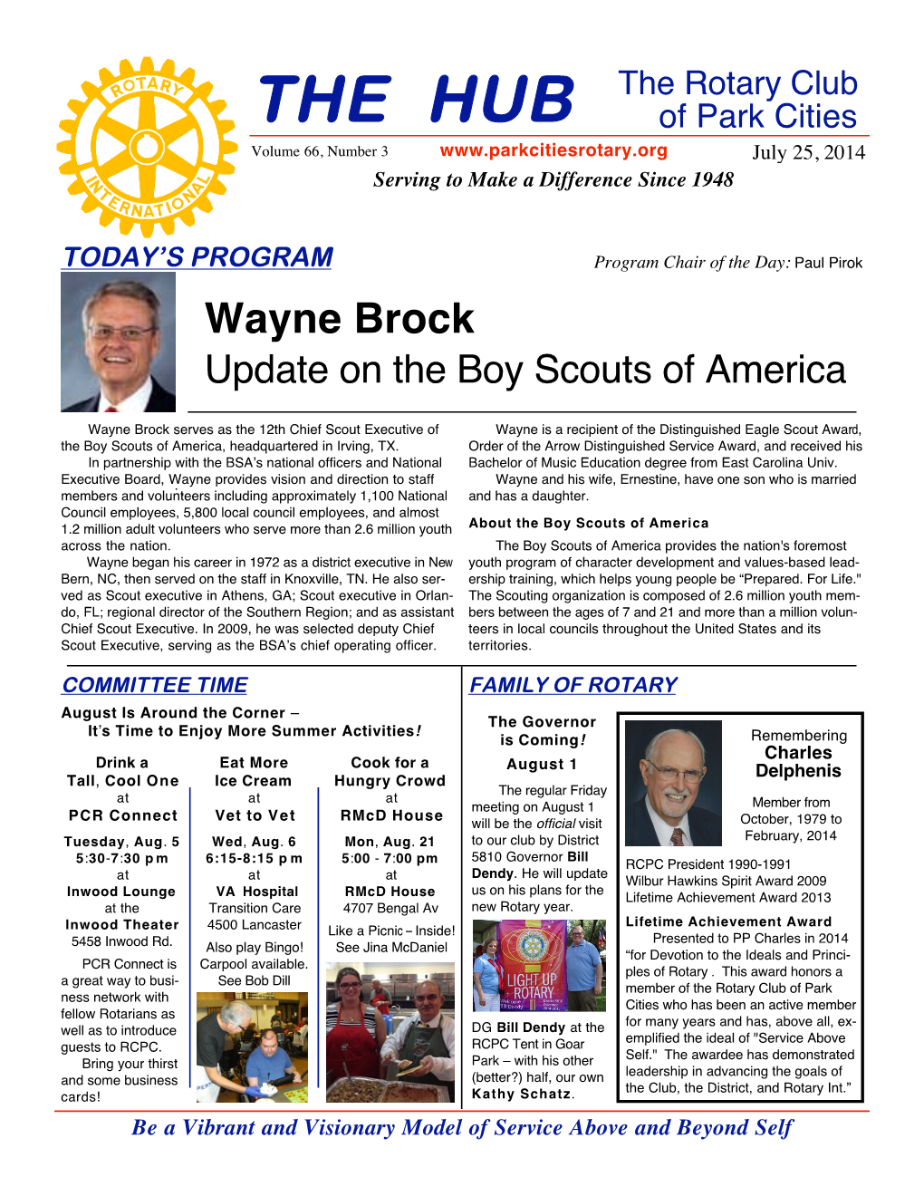 Wayne Brock Update on the Boy Scouts of America
