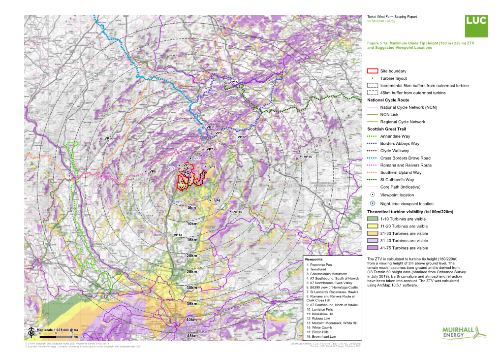 5Km 10Km 15Km 20Km 25Km 30Km 35Km 40Km 45Km Site Boundary