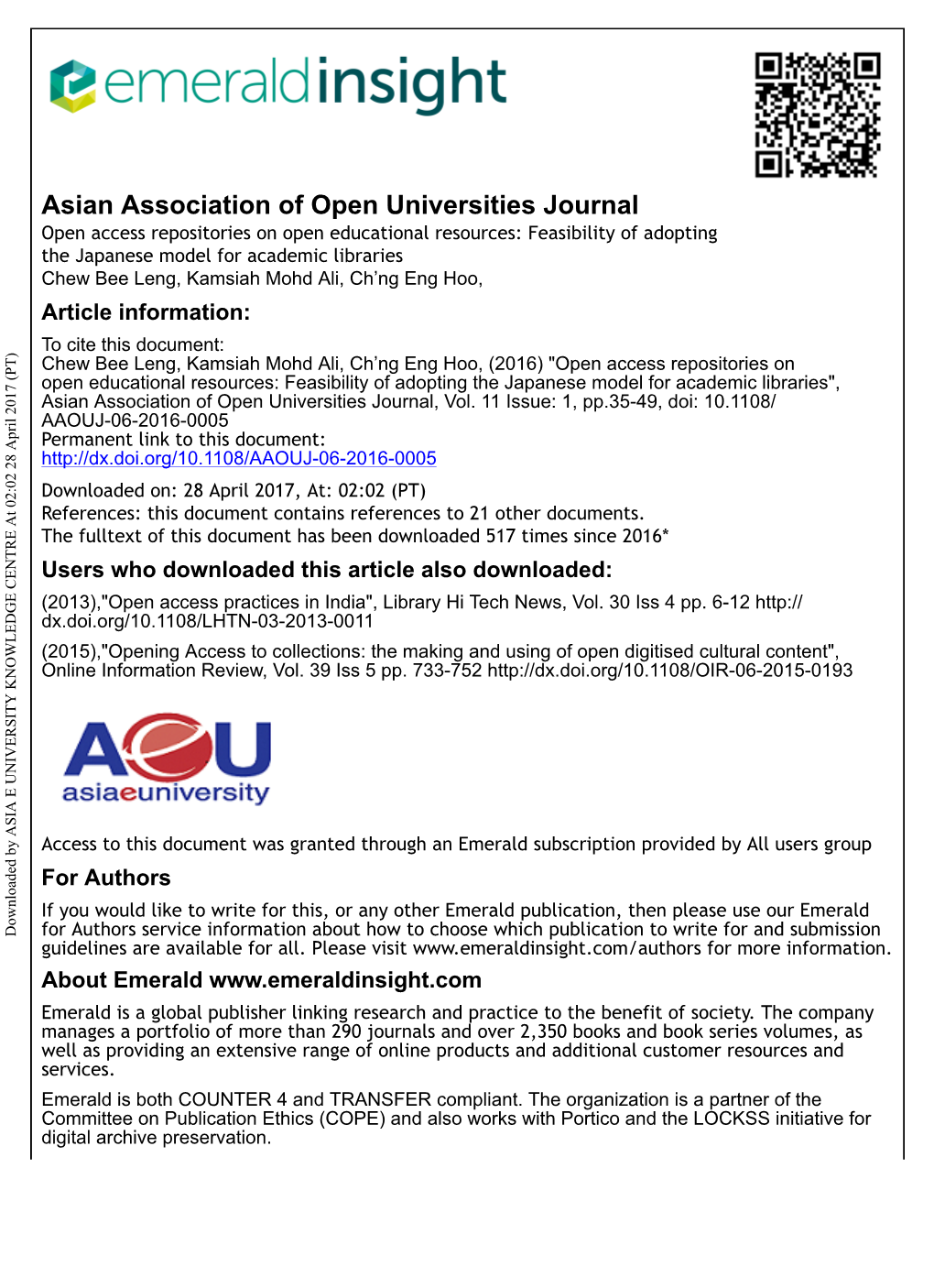 Open Access Repositories on Open Educational Resources