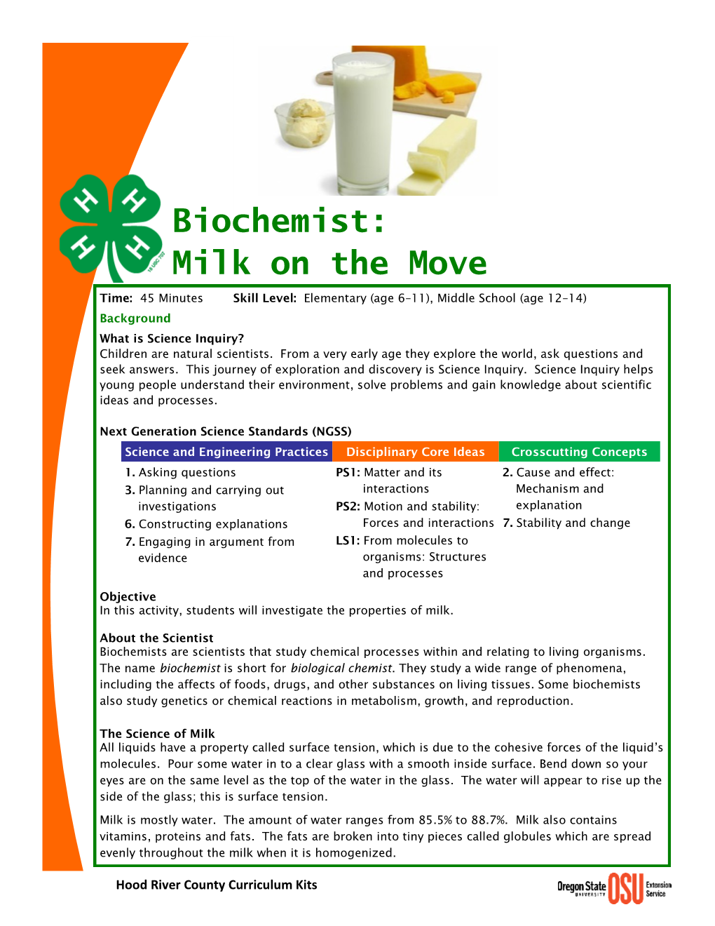 Biochemist: Milk on the Move