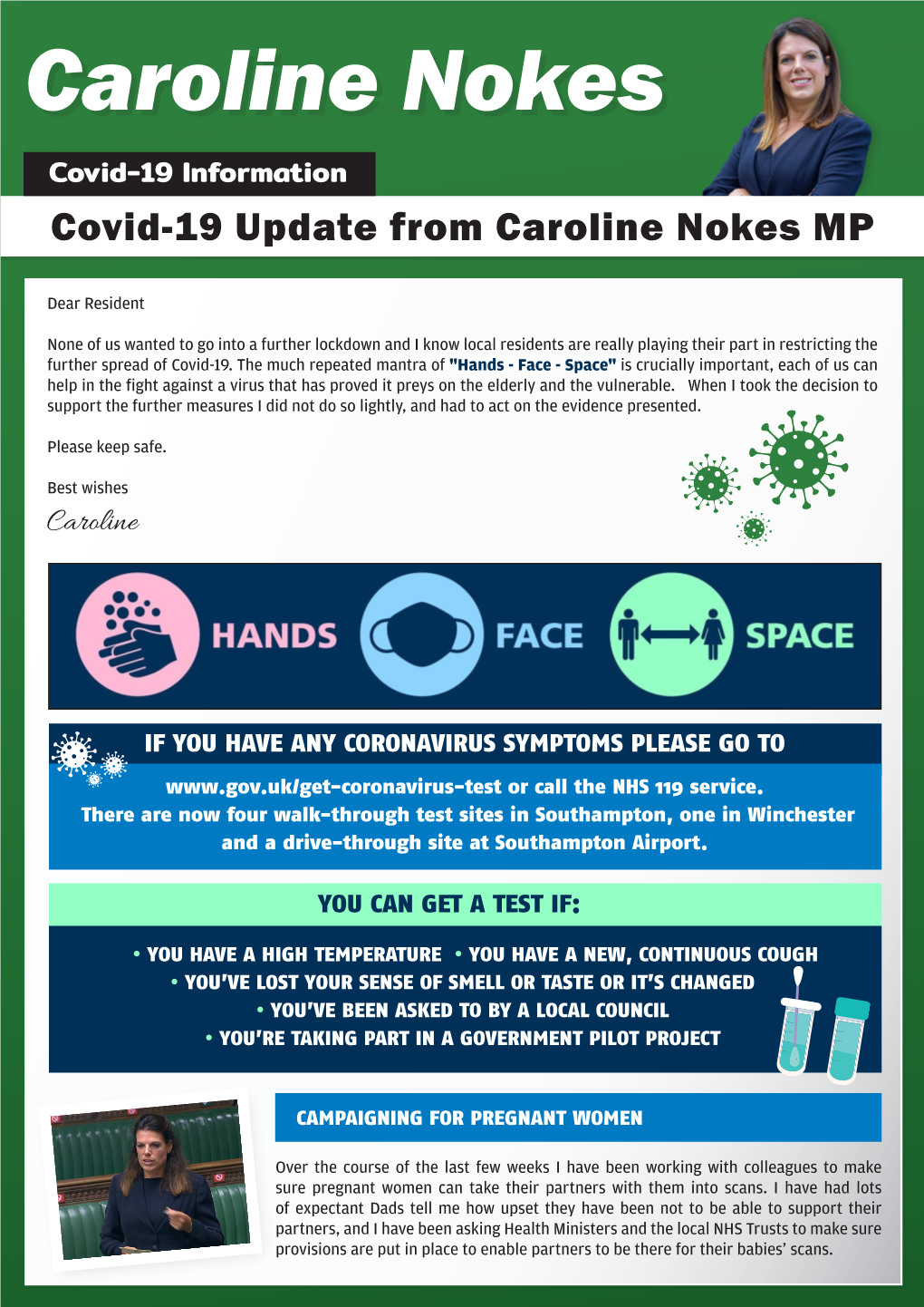 Caroline Nokes Covid-19 Information Covid-19 Update from Caroline Nokes MP