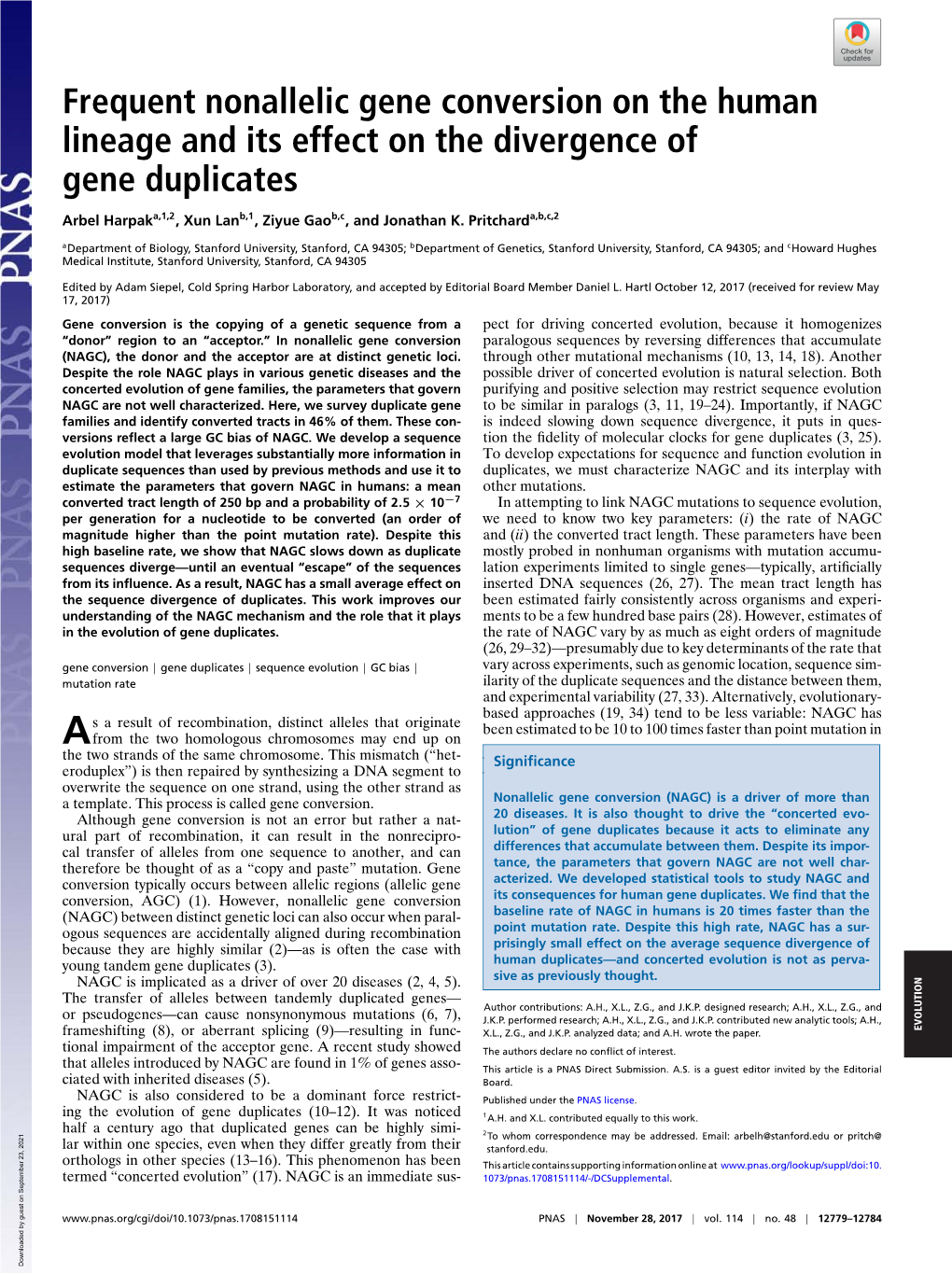 Gene Duplicates