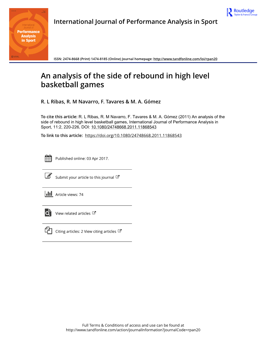 An Analysis of the Side of Rebound in High Level Basketball Games