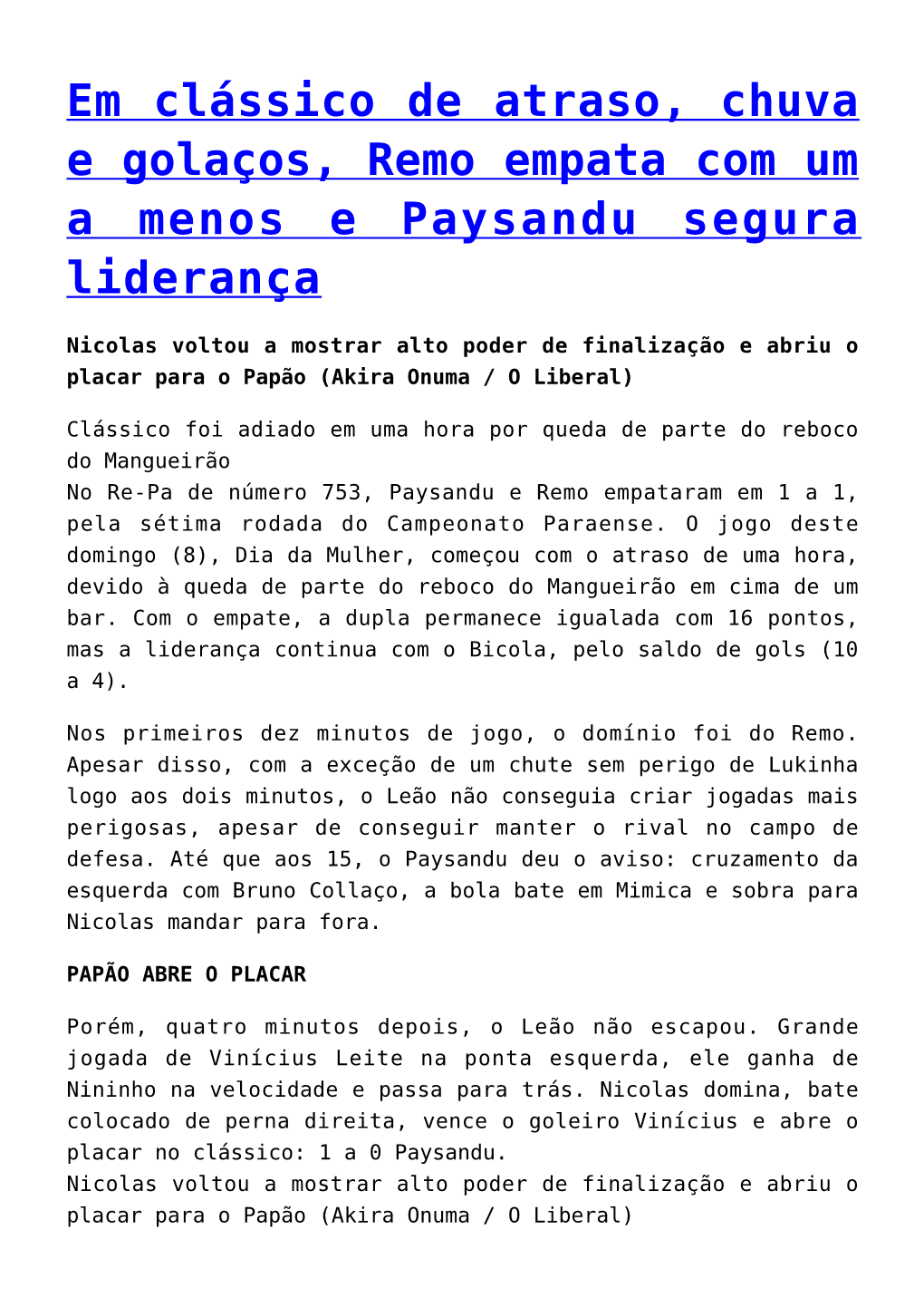 Nos Pênaltis, Remo Vence O Paysandu E Conquista O Título Do Paraense Sub-15