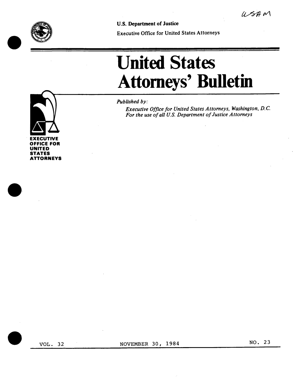 United States Attorneys Bulletin