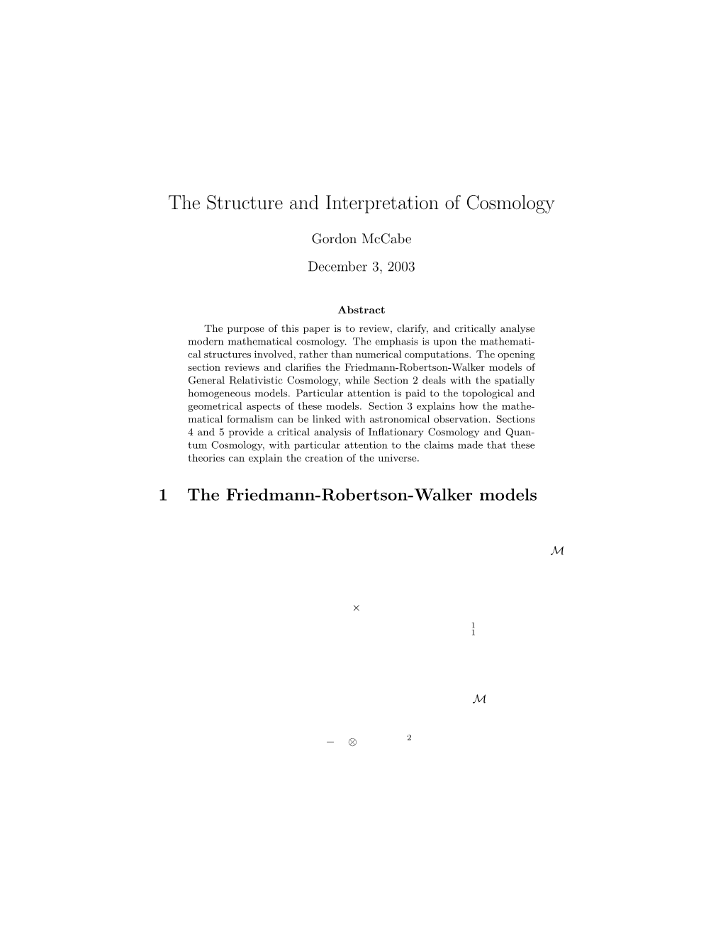 The Structure and Interpretation of Cosmology