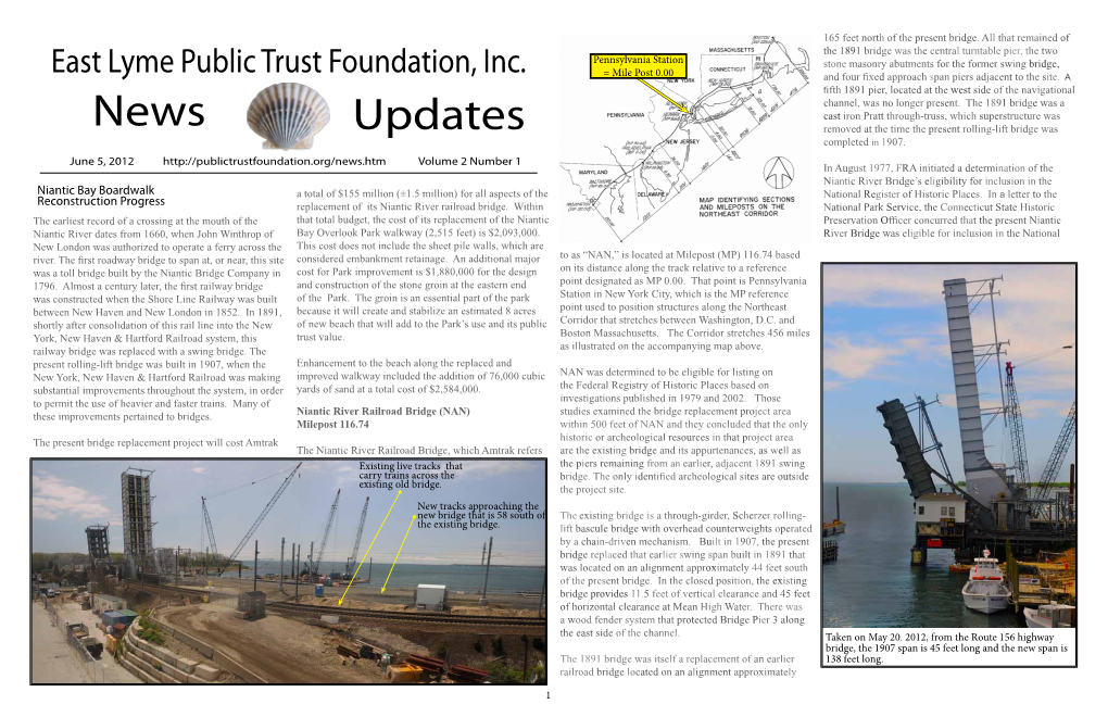 News Updates Removed at the Time the Present Rolling-Lift Bridge Was Completed in 1907