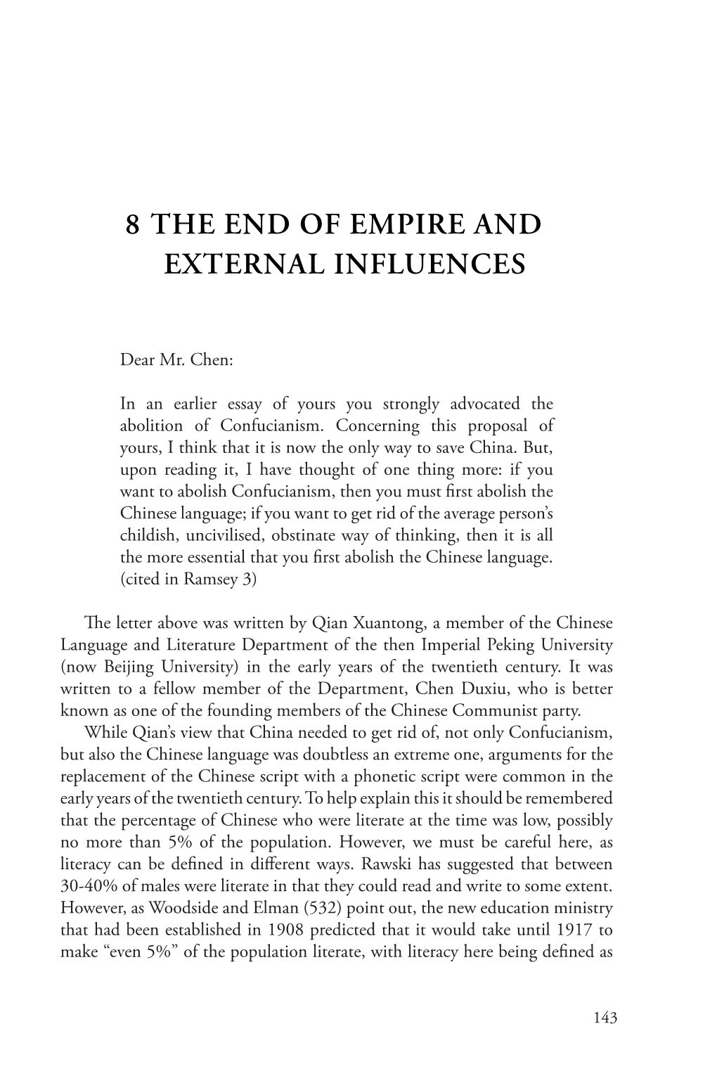 8 the End of Empire and External Influences