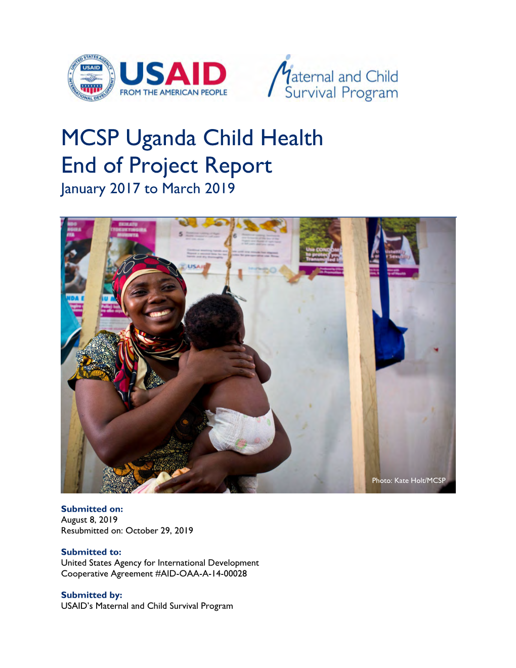 MCSP Uganda Child Health End of Project Report January 2017 to March 2019