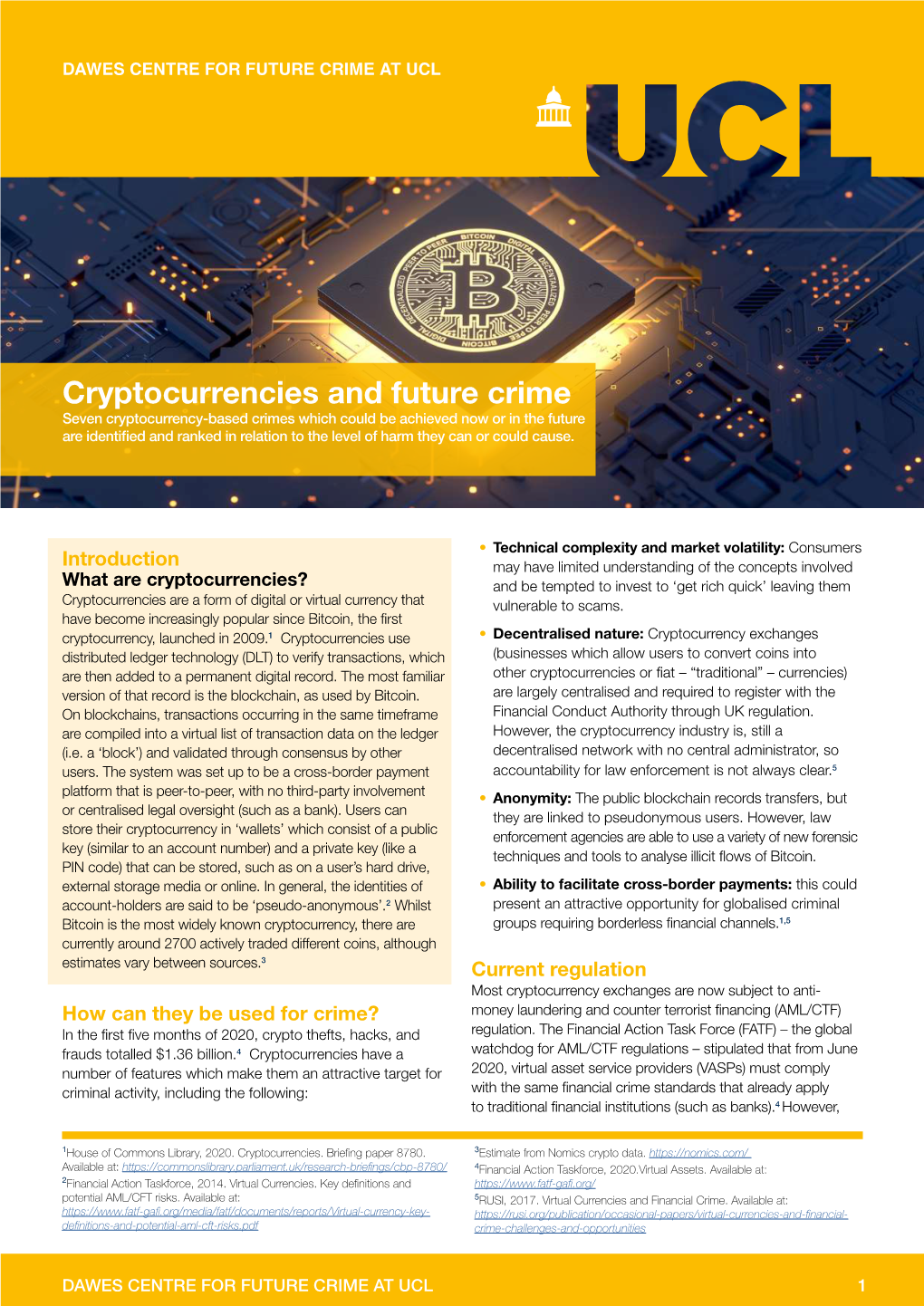 Cryptocurrencies and Future Crime