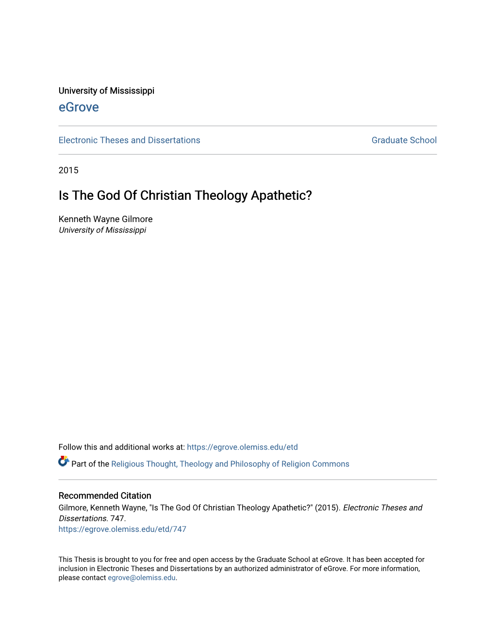 Is the God of Christian Theology Apathetic?