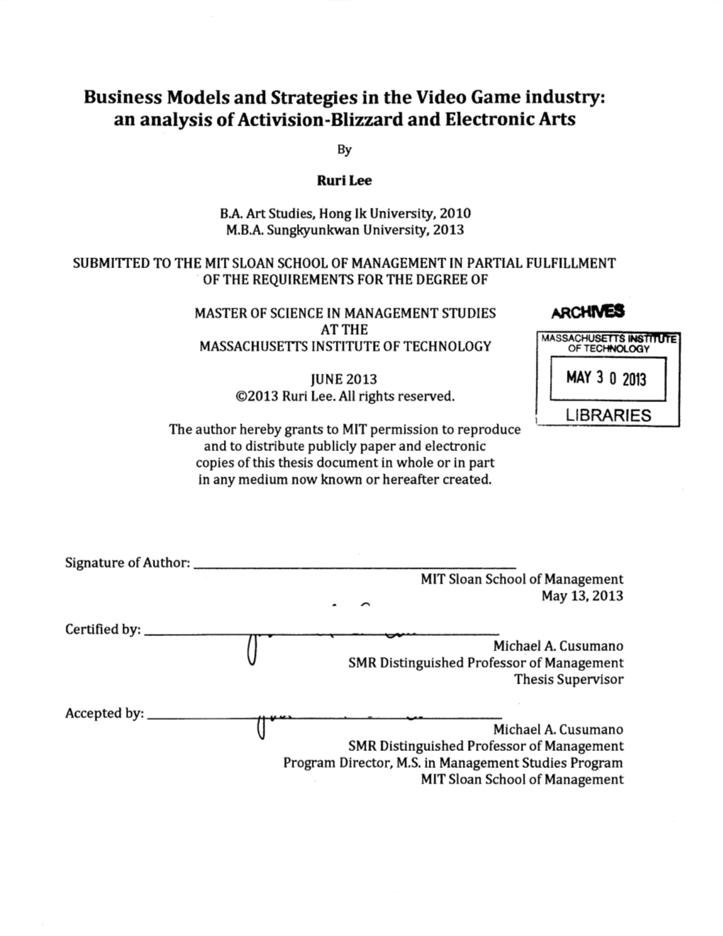 An Analysis of Activision-Blizzard and Electronic Arts