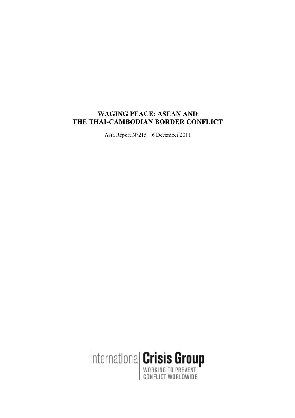 Asean and the Thai-Cambodian Border Conflict