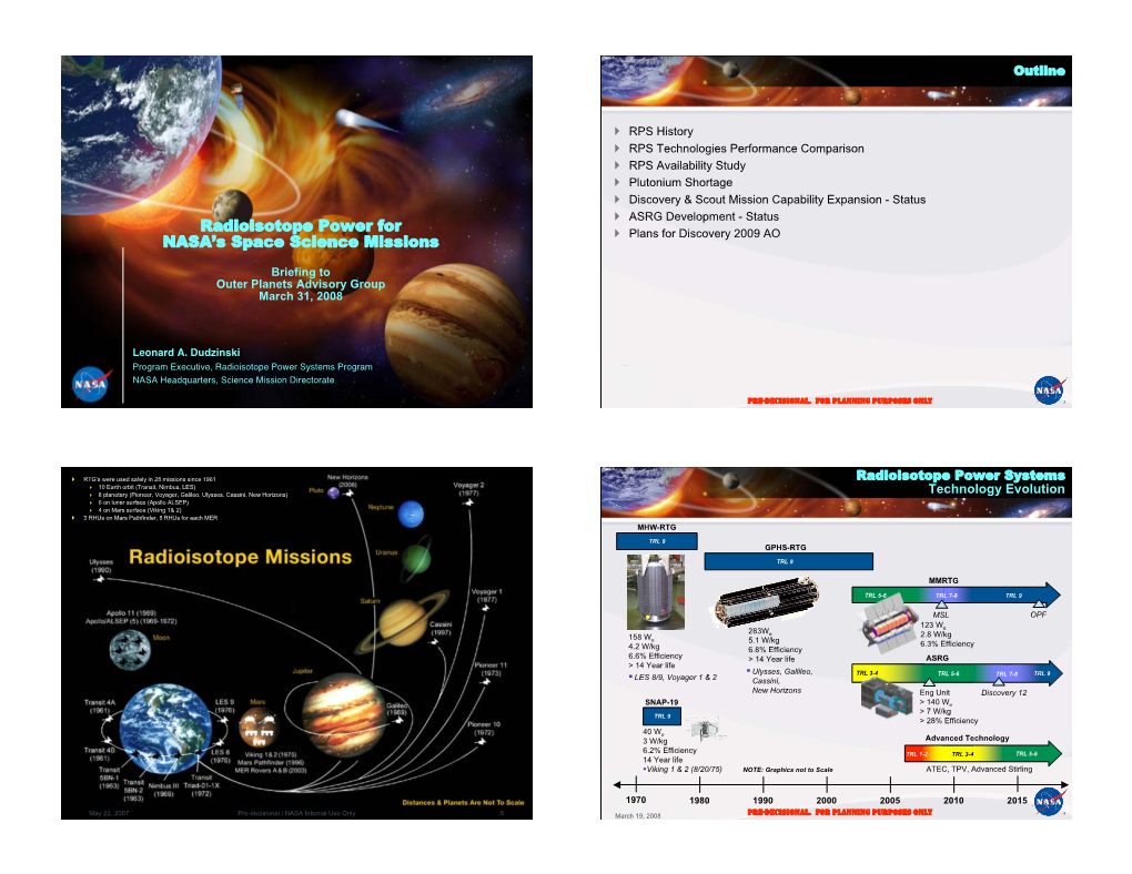 NASA’S Space Science Missions