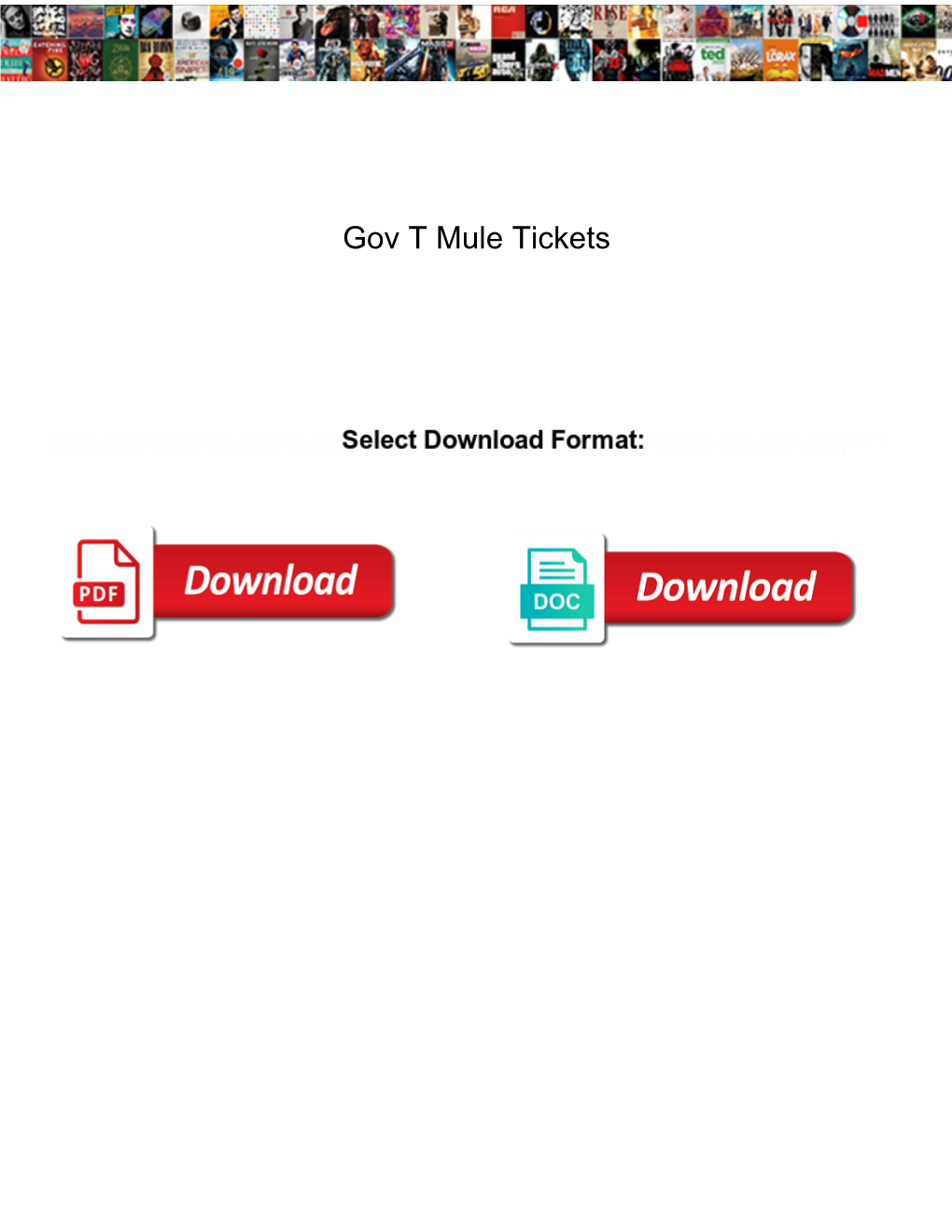 Gov T Mule Tickets