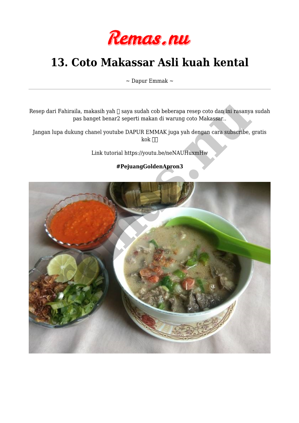 Coto Makassar Asli Kuah Kental