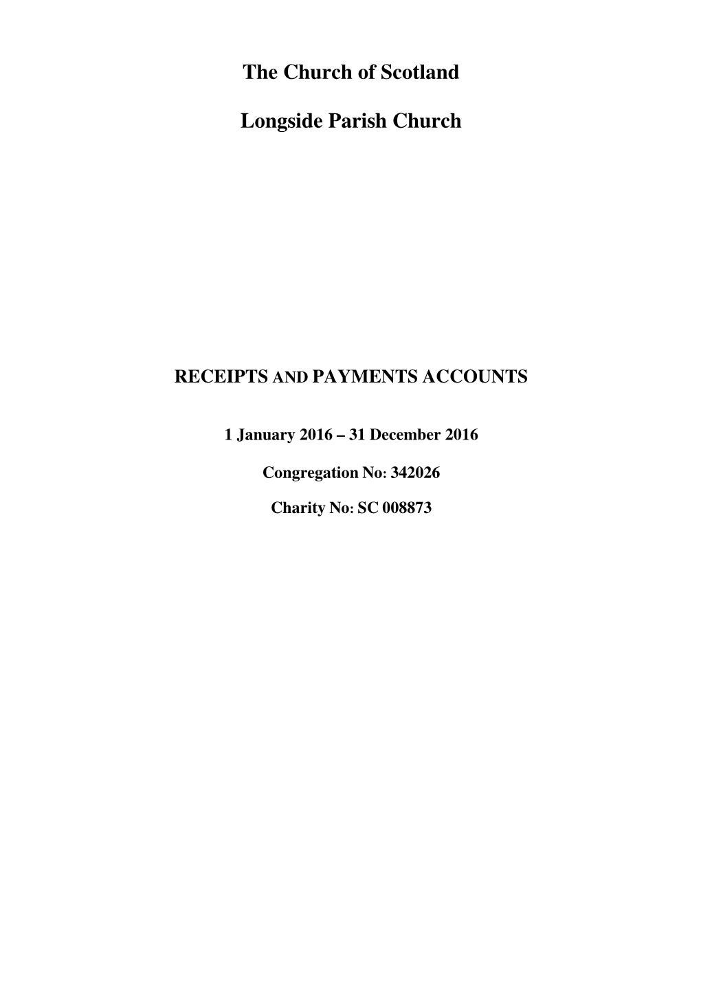 Receipts and Payments Accounts