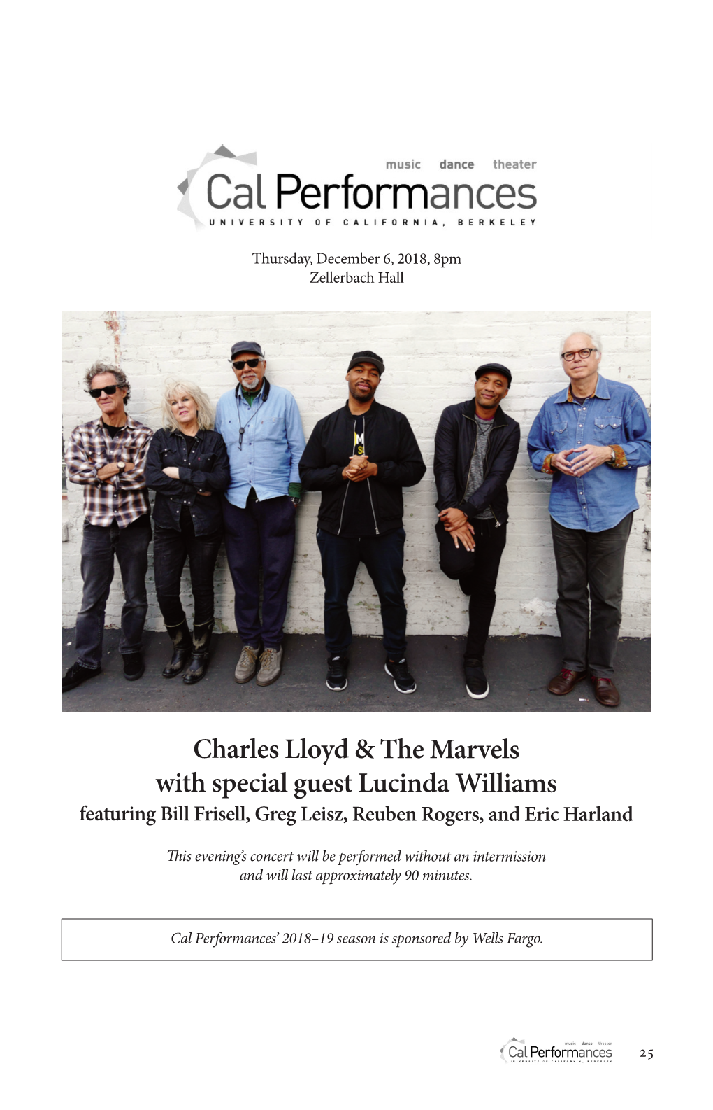 Charles Lloyd & the Marvels with Special Guest Lucinda Williams