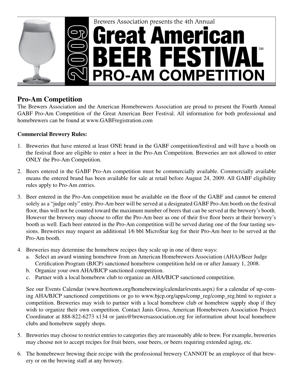 Beer Festivalsm Pro-Am Competition