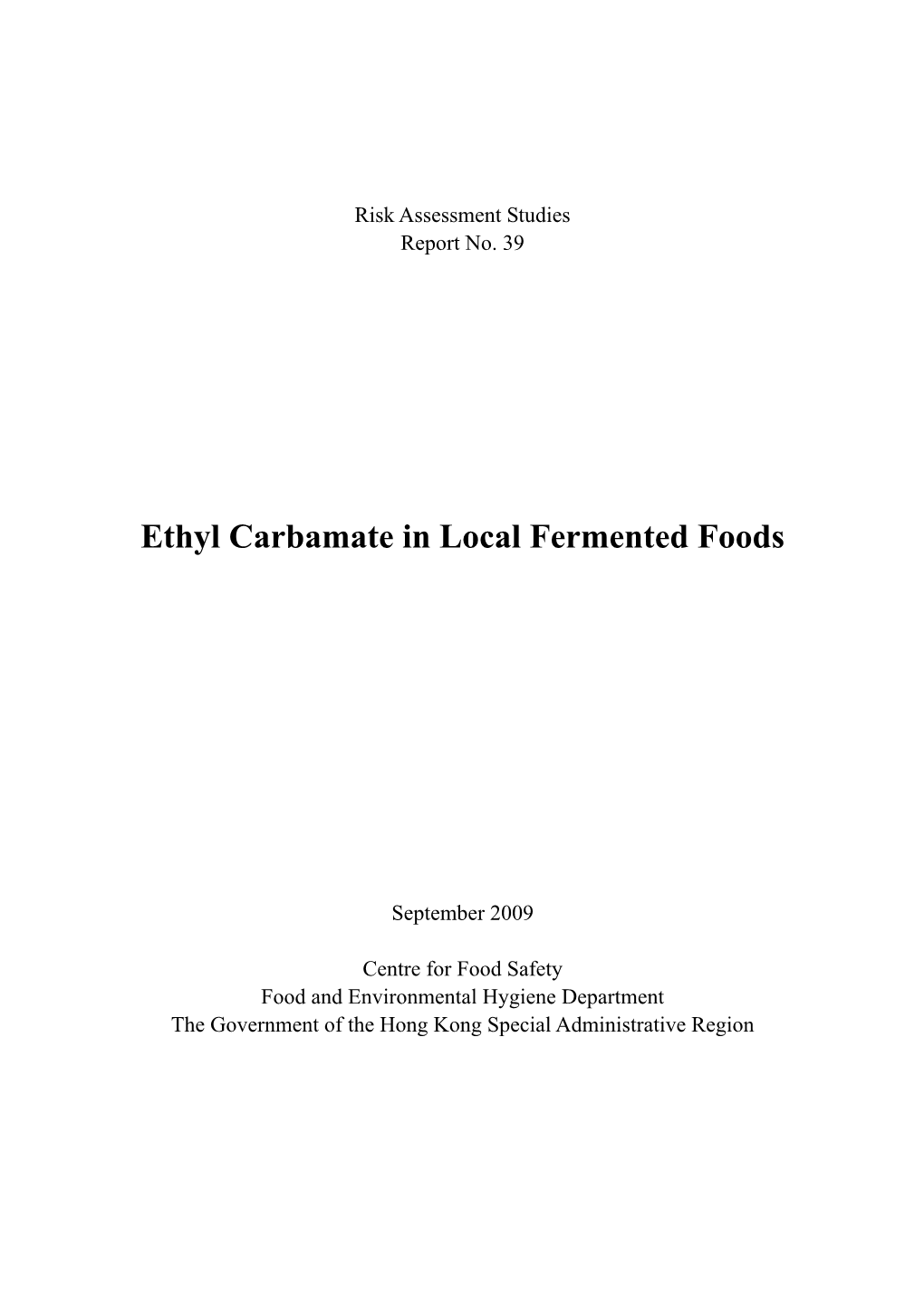 Ethyl Carbamate in Local Fermented Foods (PDF)