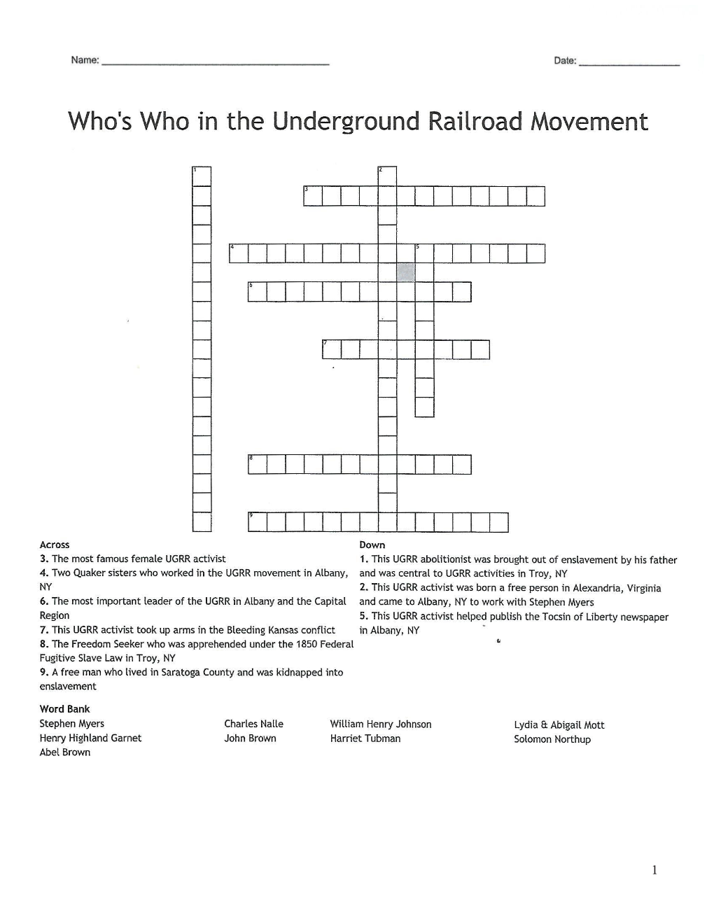 The Underground Railroad Puzzle Pack