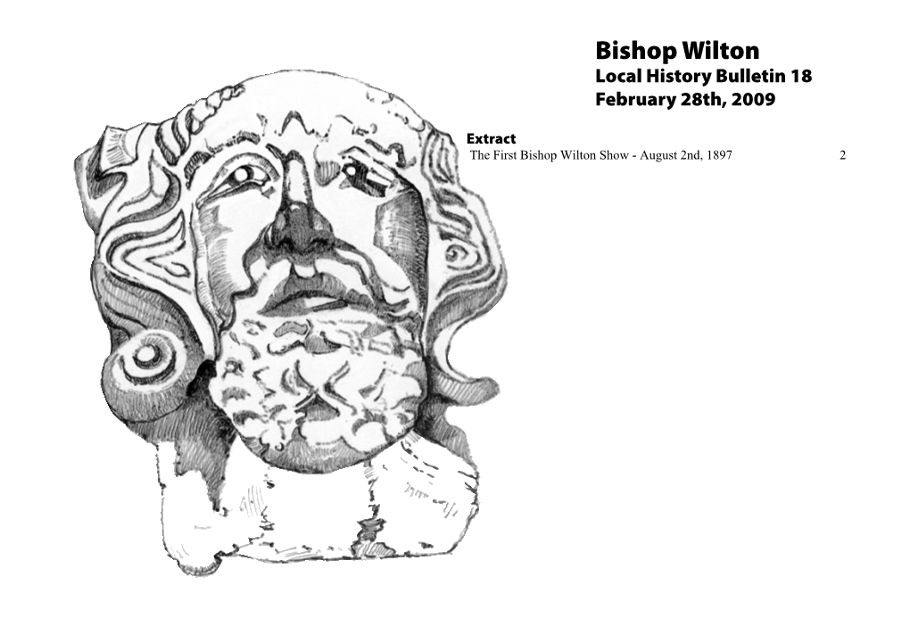 Bishop Wilton Local History Bulletin 18 February 28Th, 2009