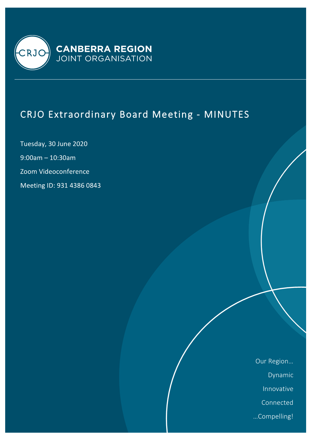 CRJO Extraordinary Board Meeting – Tuesday, 30 June 2020