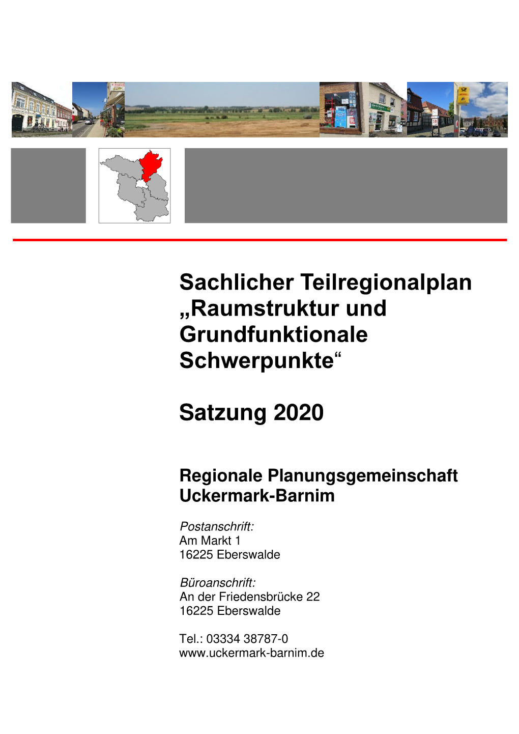 Sachlicher Teilregionalplan „Raumstruktur Und Grundfunktionale Schwerpunkte“