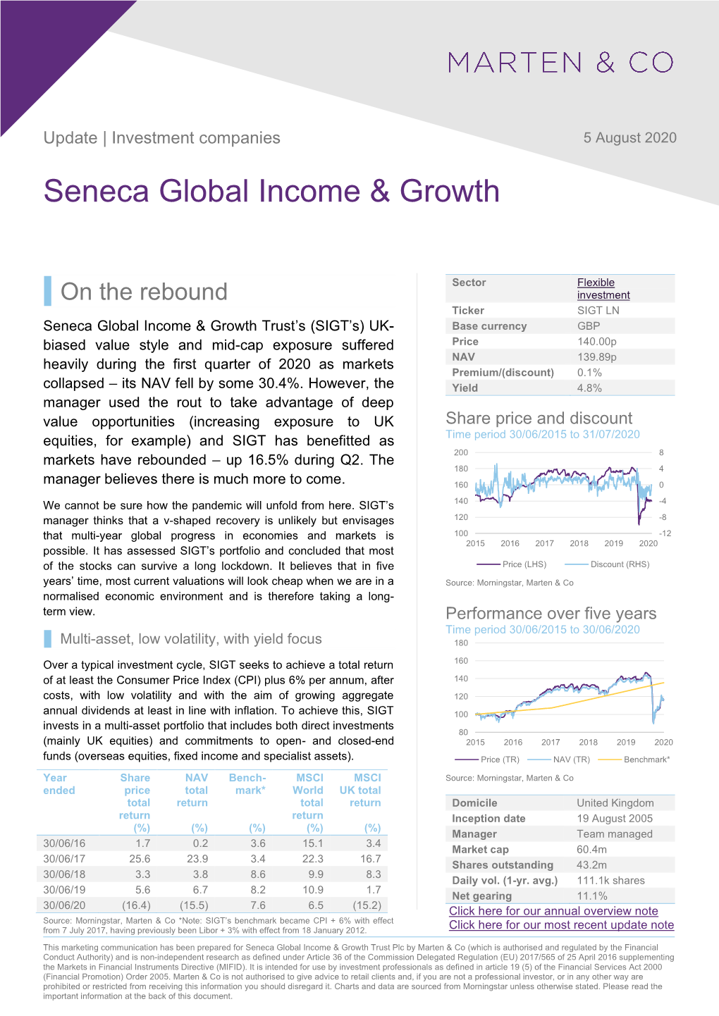 Seneca Global Income & Growth Trust