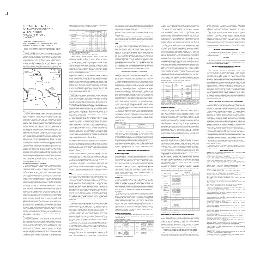 Komentarz Do Mapy Hydrograficznej W Skali 1:50 000 , Arkusz N�34� Lubień Gospodarki Mechaniczno Bezodpływowy