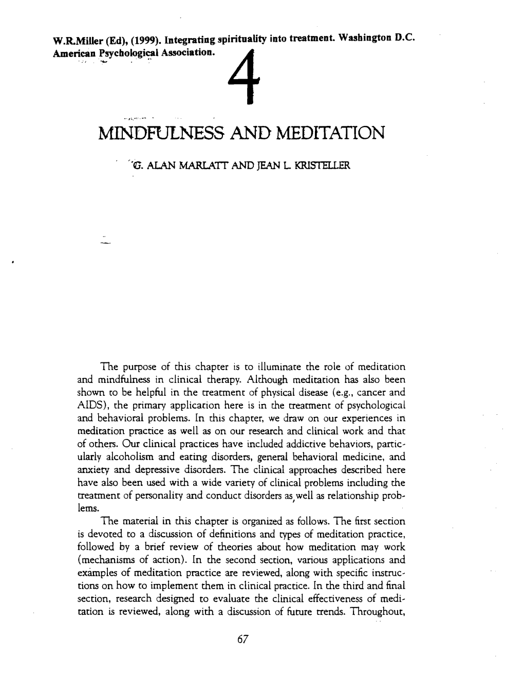 Mindfulness and Meditation