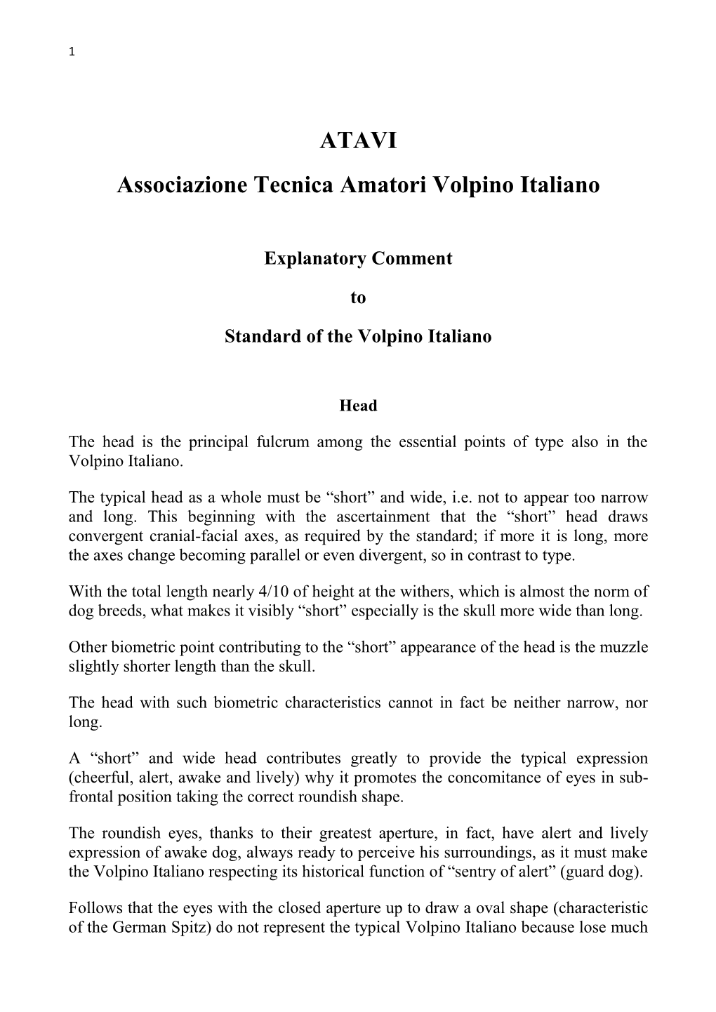 ATAVI Associazione Tecnica Amatori Volpino Italiano