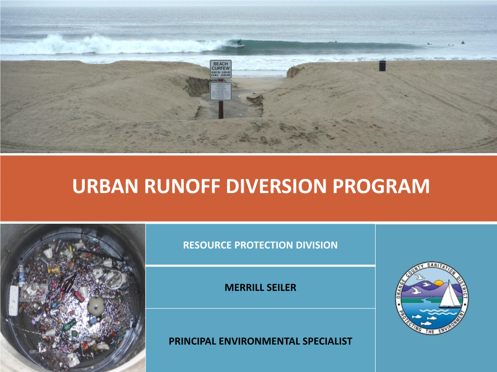 Urban Runoff Diversion Program