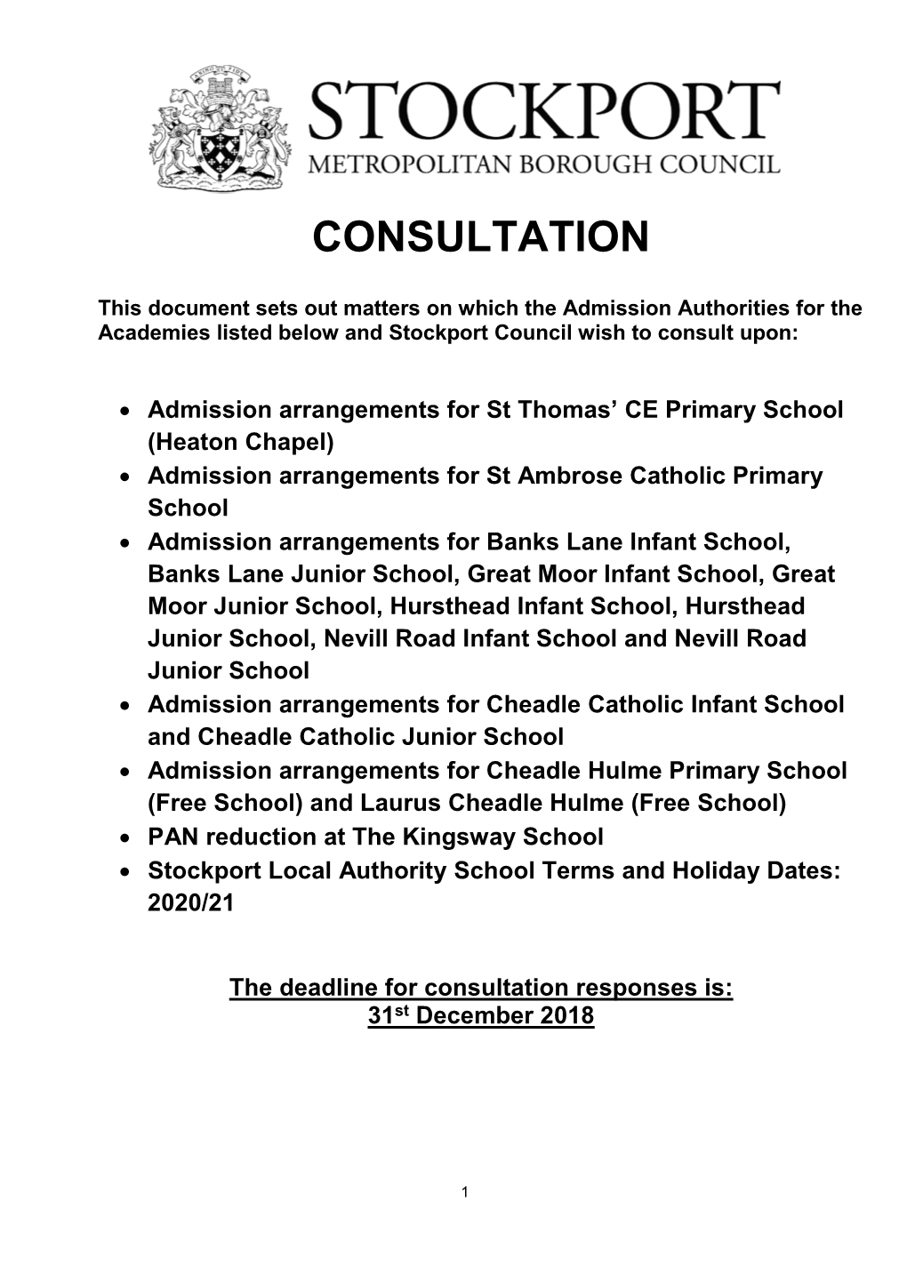 Consultation Document