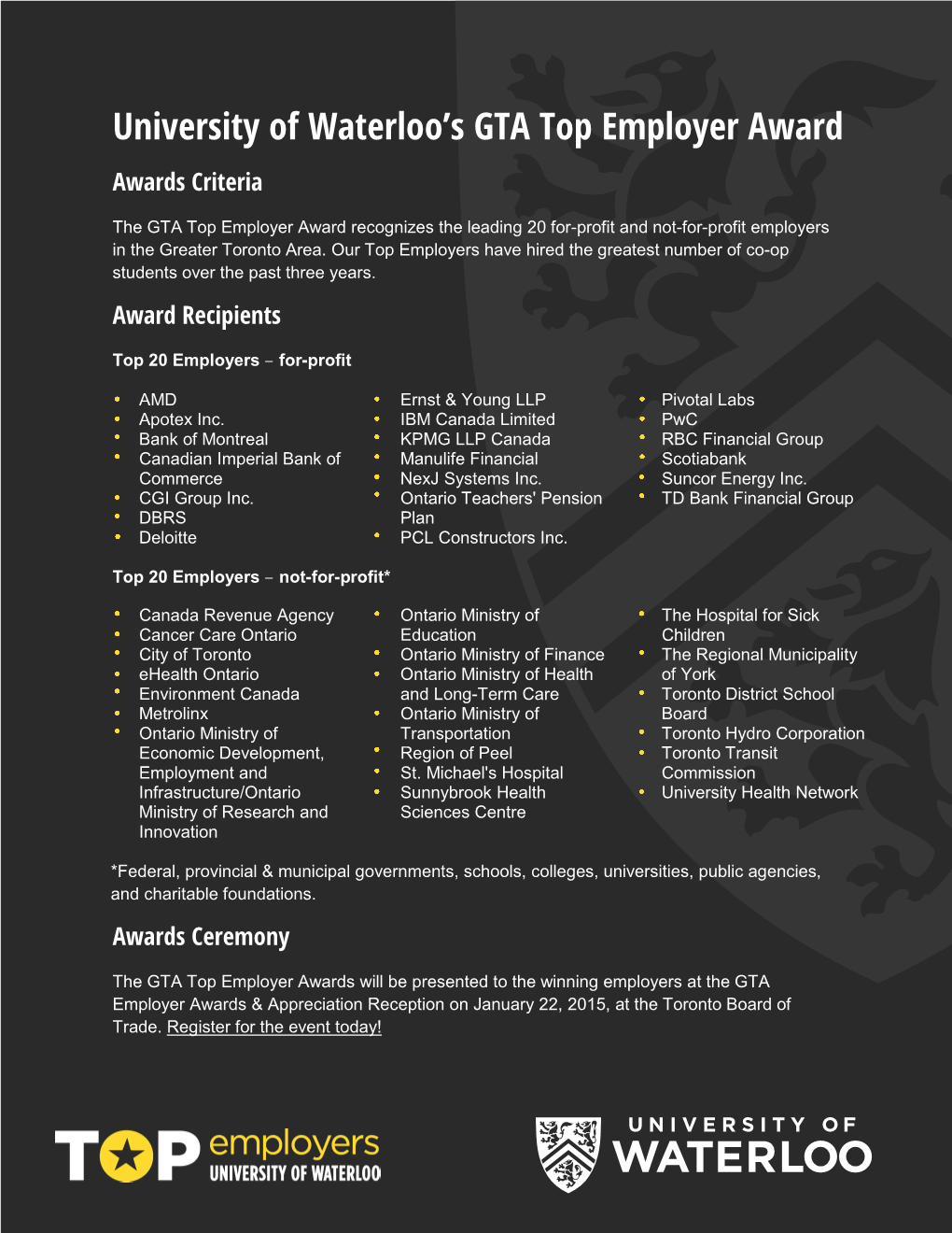 Top Employer Awards Criteria