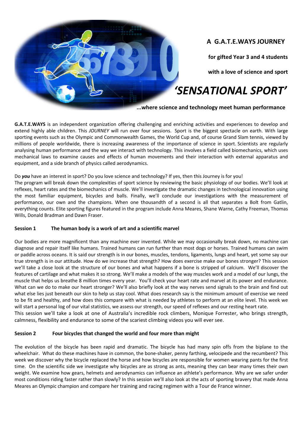 'Sensational Sport'