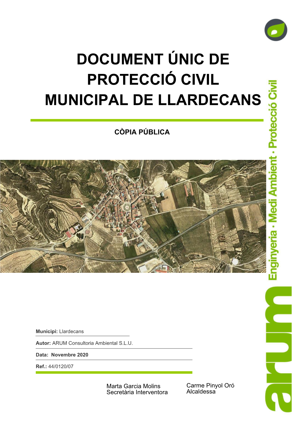 Document Únic De Protecció Civil Municipal De Llardecans