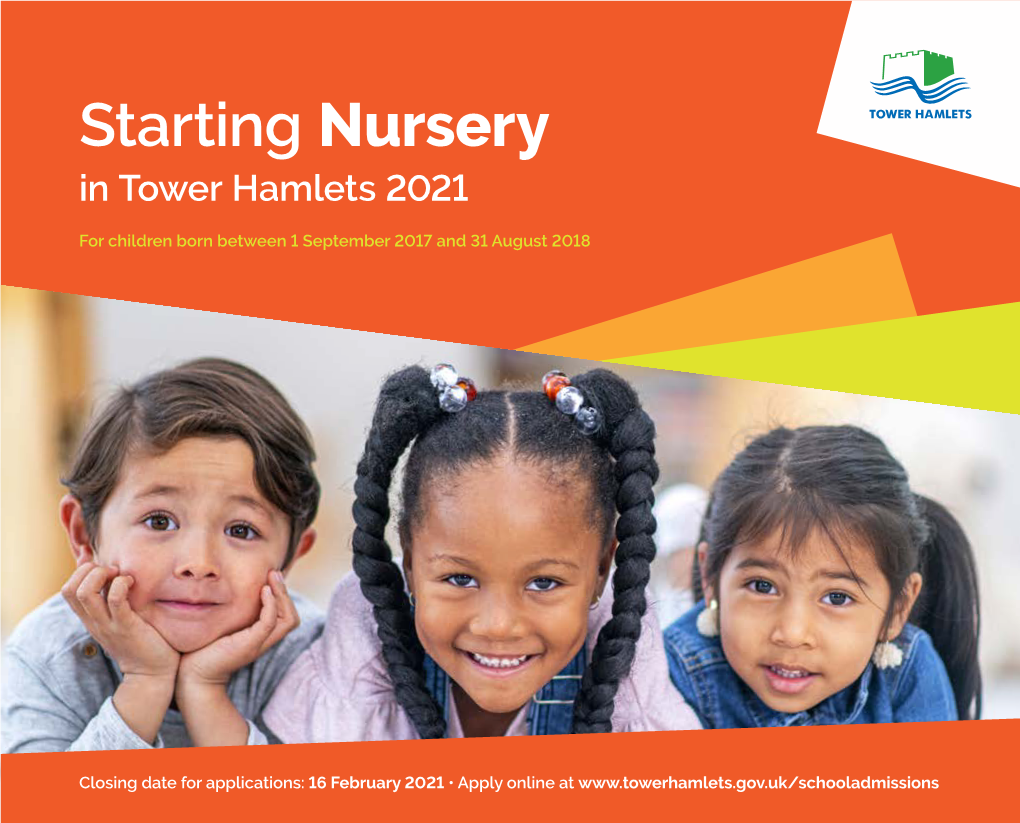 Starting Nursery in Tower Hamlets 2021