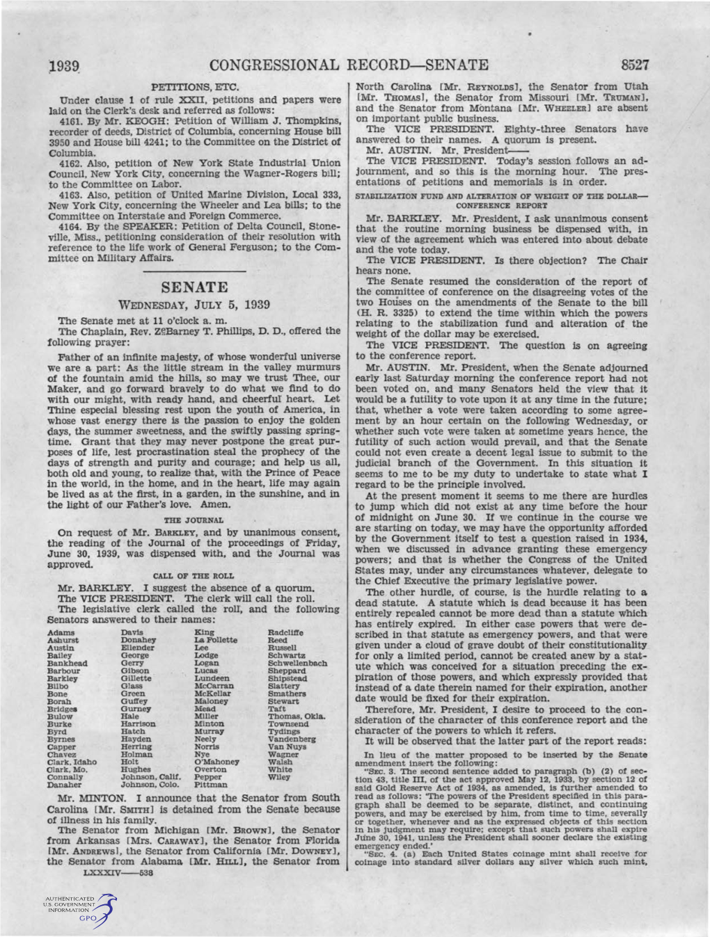 Congressional Record-Senate Senate