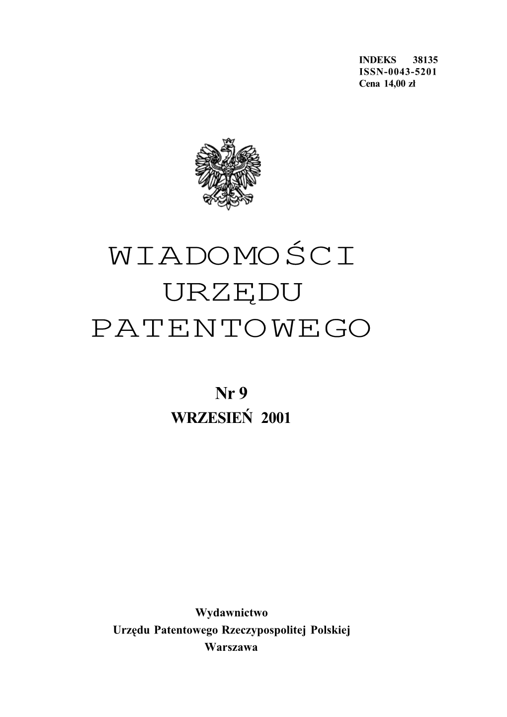 Nr 9 WRZESIEŃ 2001