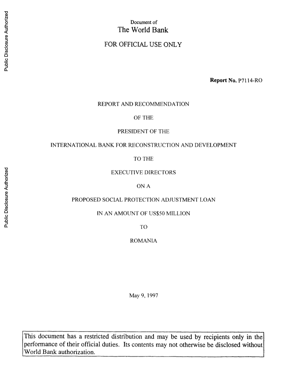 World Bank Document