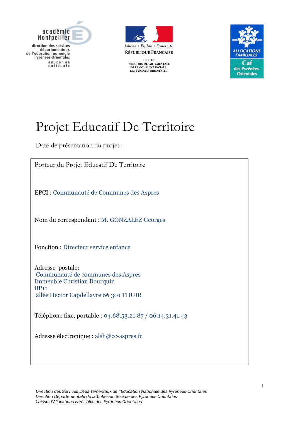 Projet Educatif De Territoire