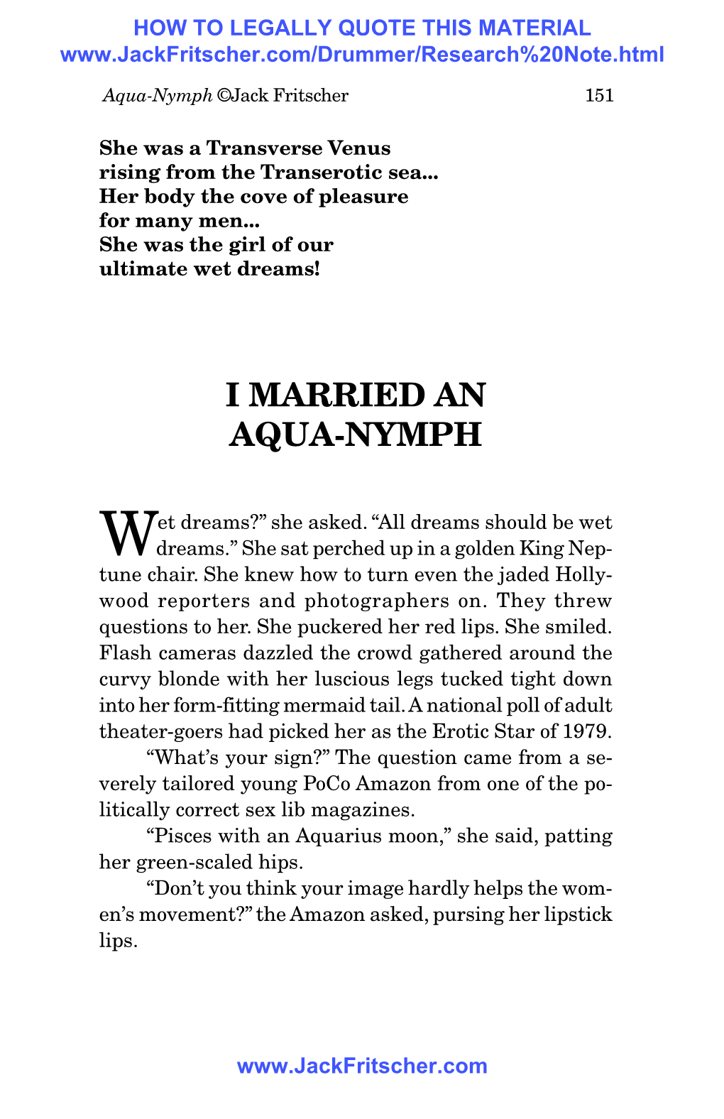 I Married an Aqua-Nymph