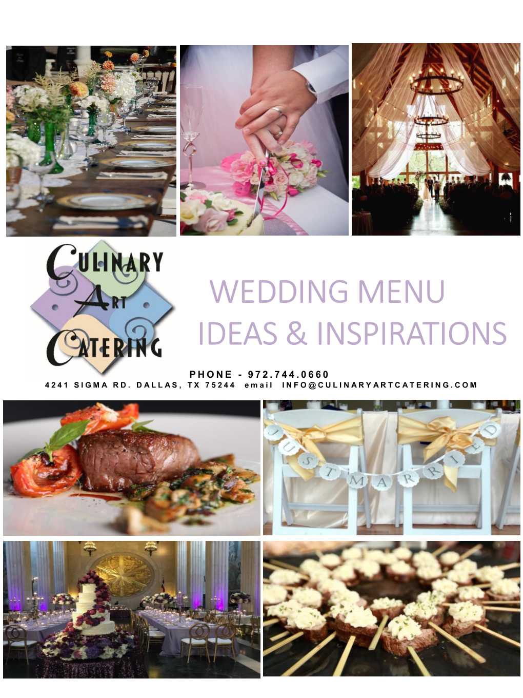 Wedding Menu Ideas & Inspirations