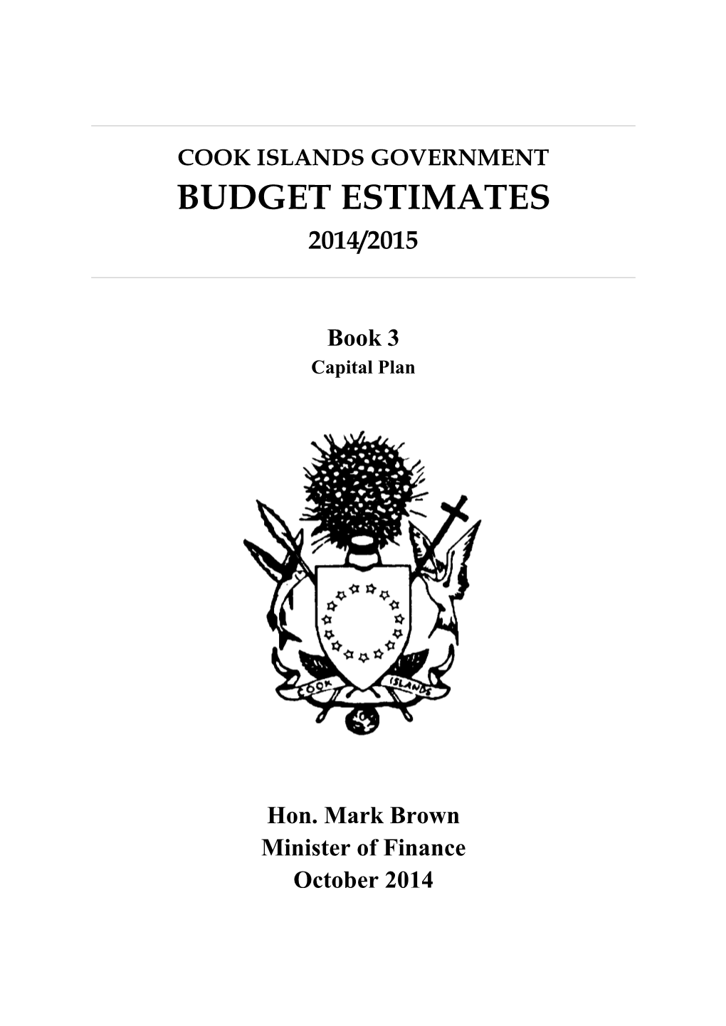 Cook Islands Government Budget Estimates 2014/2015